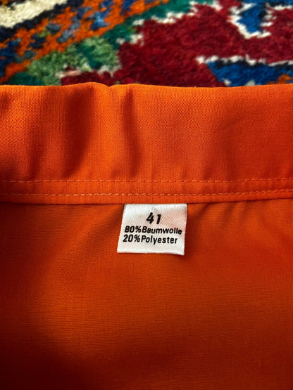 Vintage 1970s Orange Camp Collar Shirt