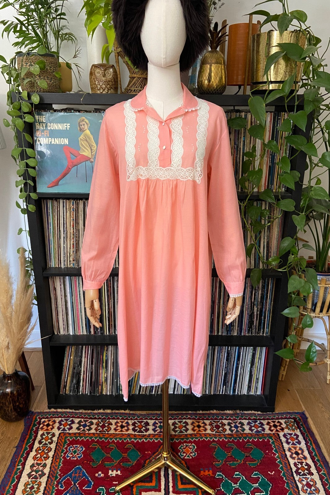 Vintage 1970s Italian Pink Night Dress