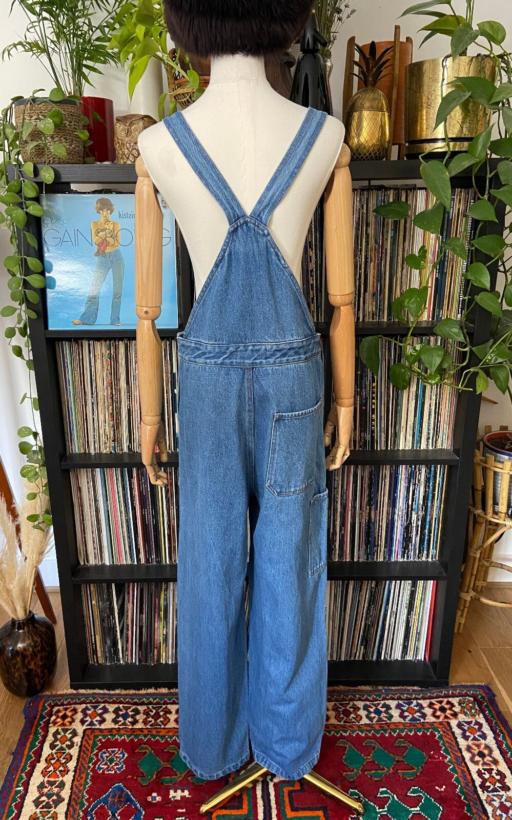 Vintage 1970s Denim Wide Leg Dungarees