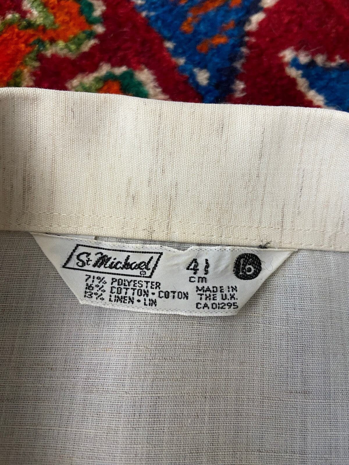 Vintage 1970s Beige St Michael Shirt
