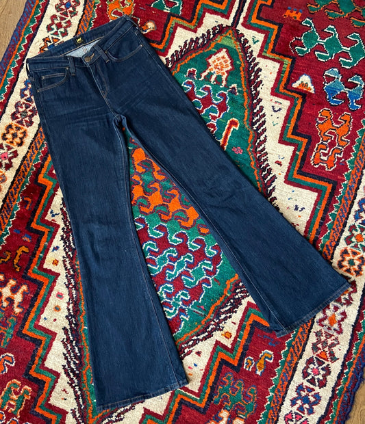 Lee Blue Chaffee Flared Jeans W28
