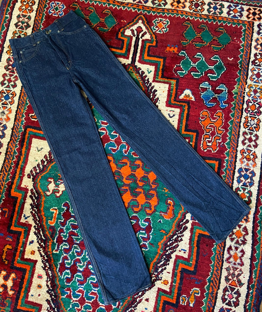 Vintage 1970s Deadstock Fancy Straight Leg Jeans W26