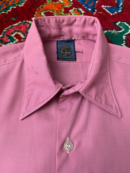 Vintage 1970s Short Sleeve Pink Rifle Shirt
