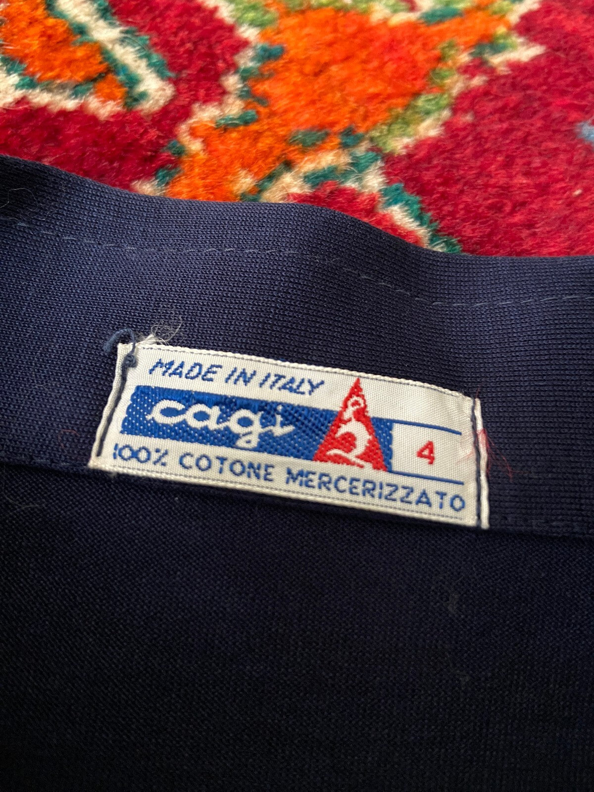 Vintage Italian 1970s Navy Shirt