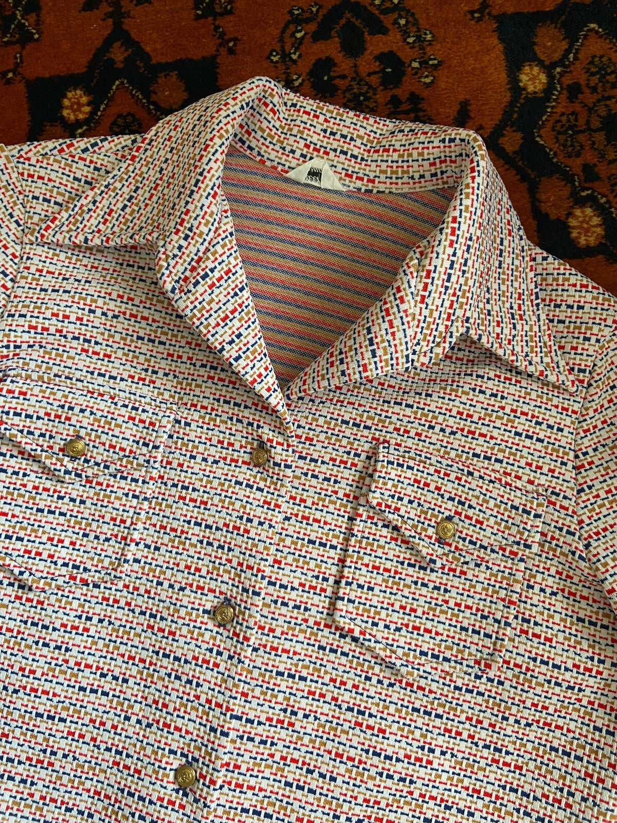 Vintage 1970s White Textured Leisure Jacket