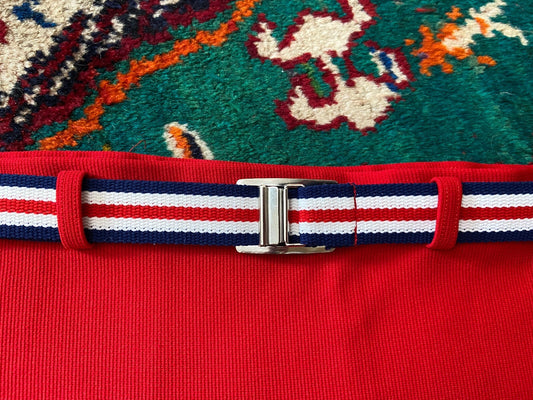 Vintage 1970s Red Belted Swim Shorts