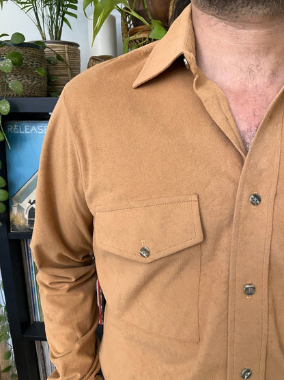 Vintage 1970s Beige Moleskin Shirt