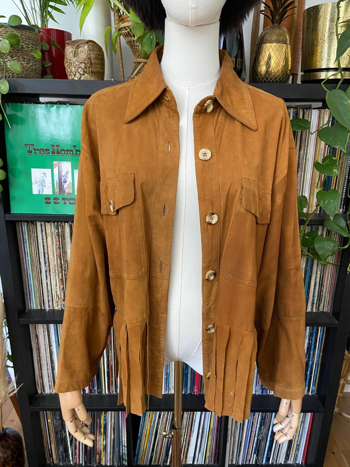 Vintage 1980s Tan Suede Lightweight Jacket