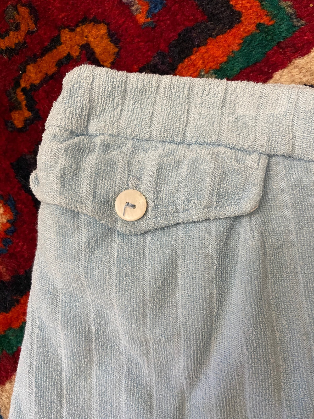 Vintage 1970s Pale Blue Terry Shorts