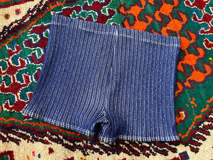 Vintage 1970s Navy Textured Swim Shorts