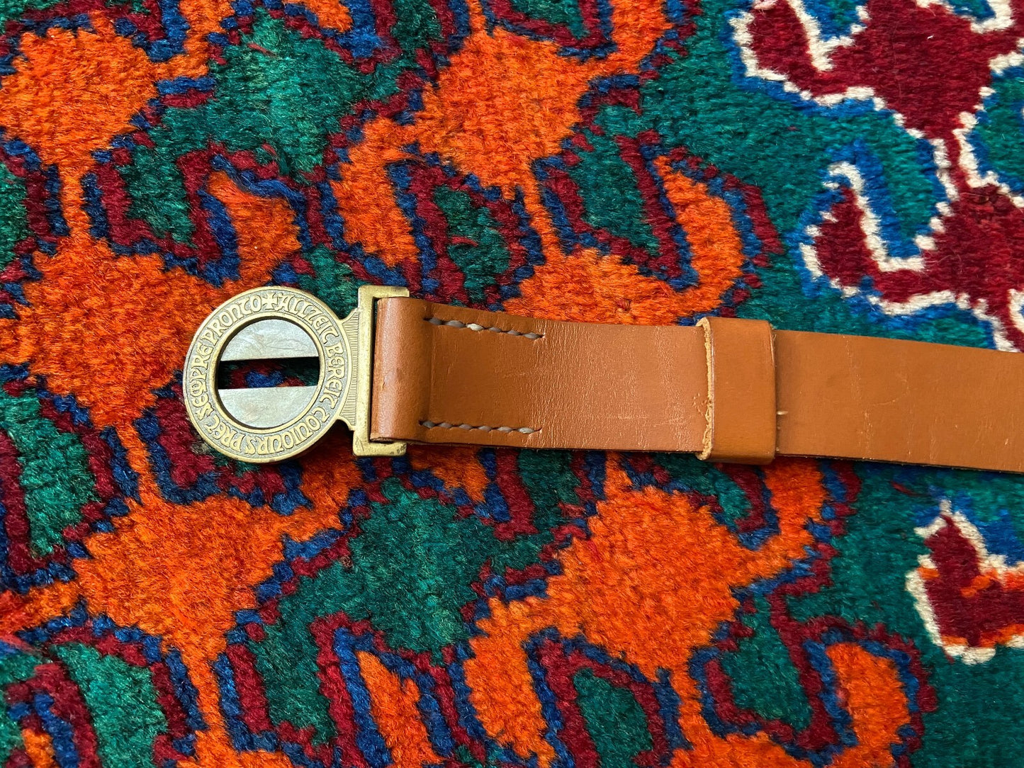 Vintage Tan Scouts Wolf Buckle Belt