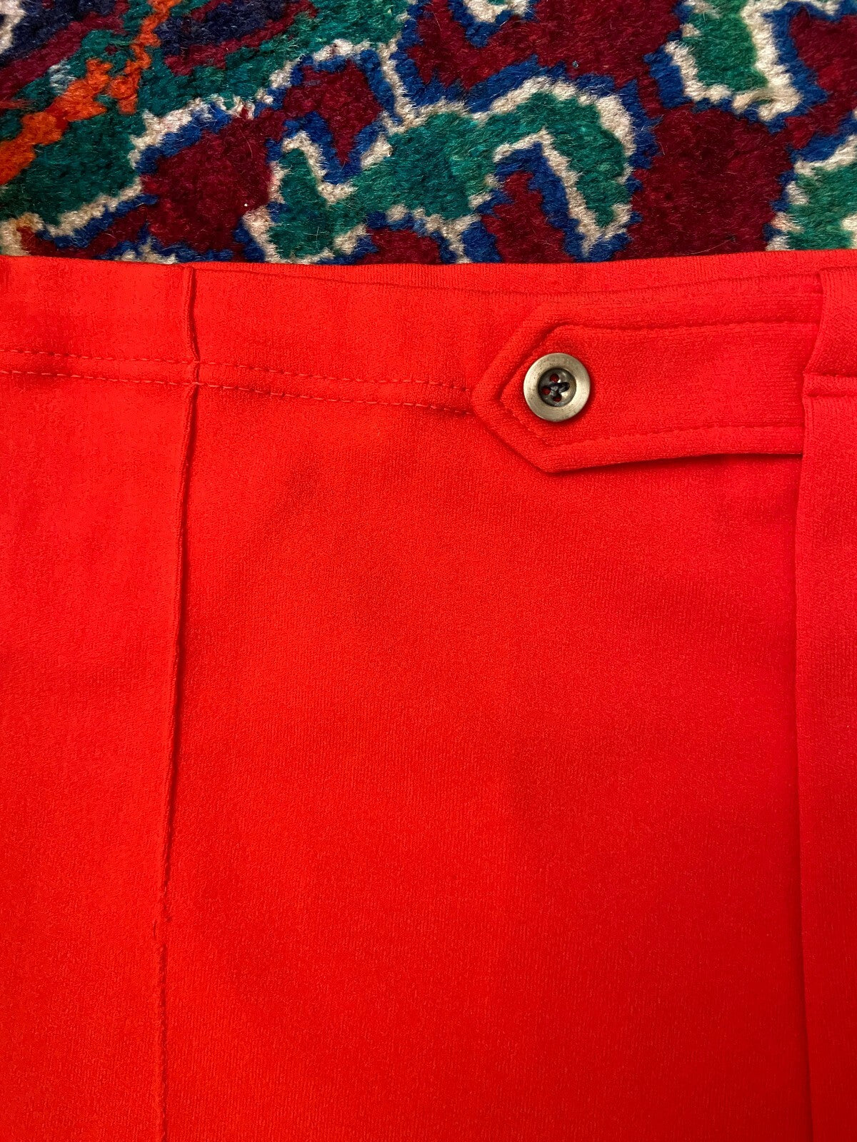 Vintage 1970s Red Seamed Swim Shorts
