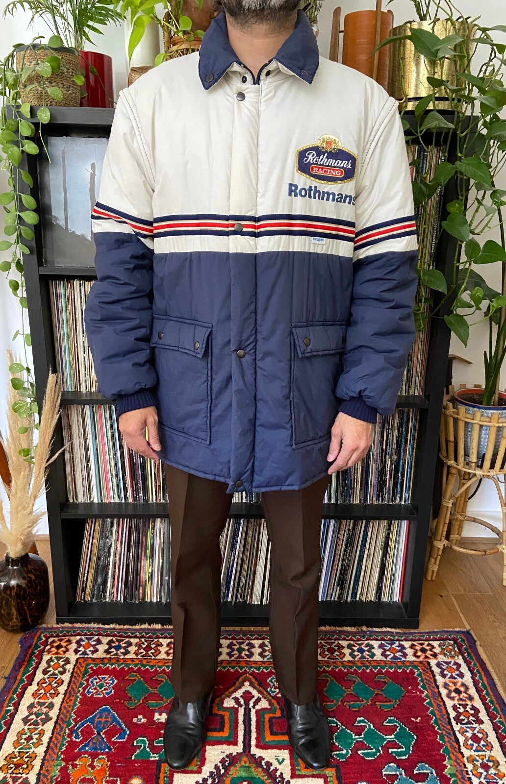 Vintage 1980s Rothmans Racing Team Puffer Jacket