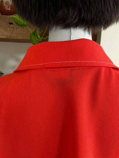 Vintage 1970s Red Dagger Collar Shirt