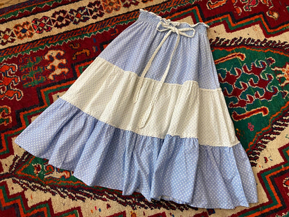 Vintage 1970s Cotton Prairie Skirt