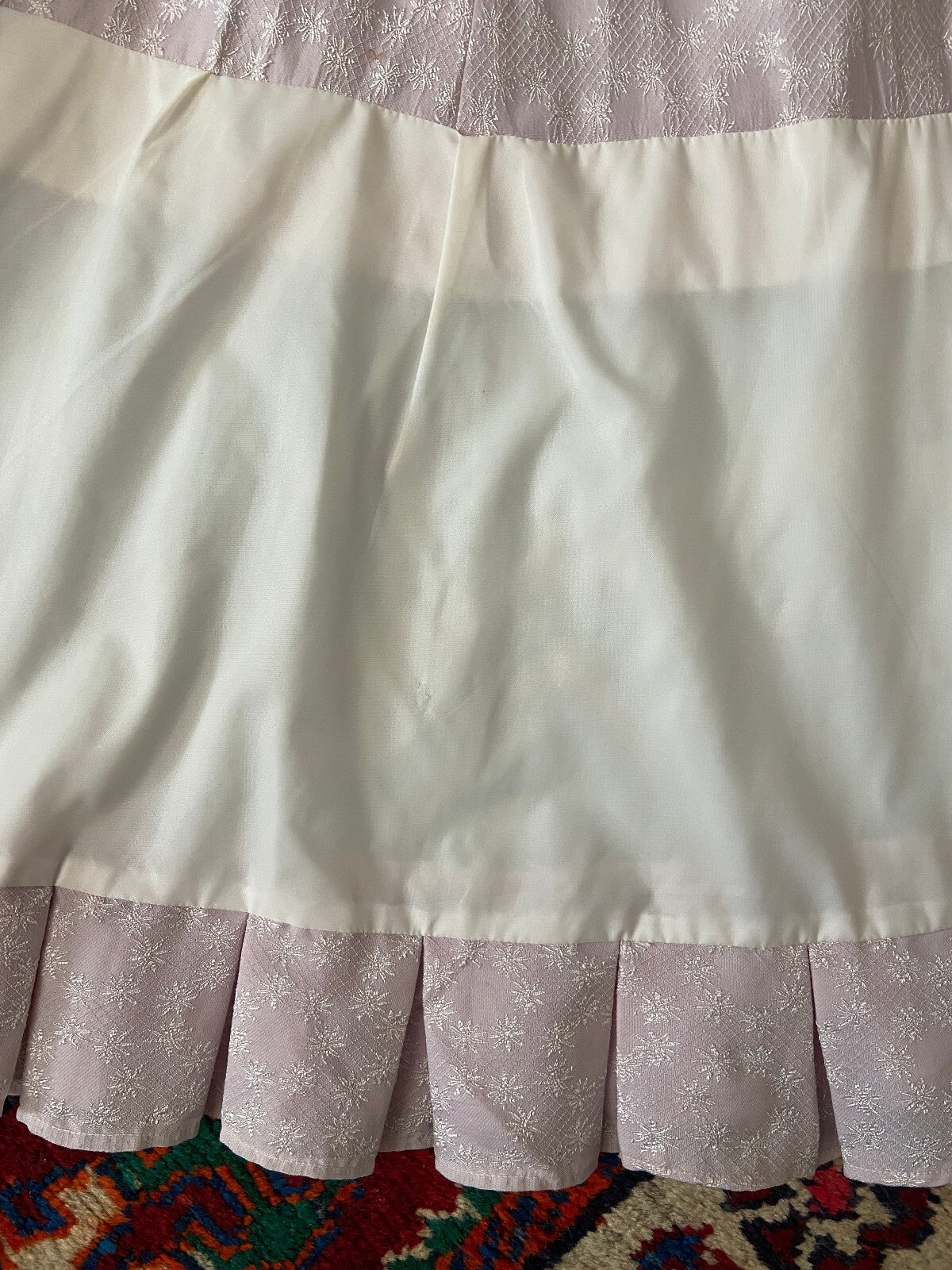 Vintage 1970s Lilac Textured Prairie Dress