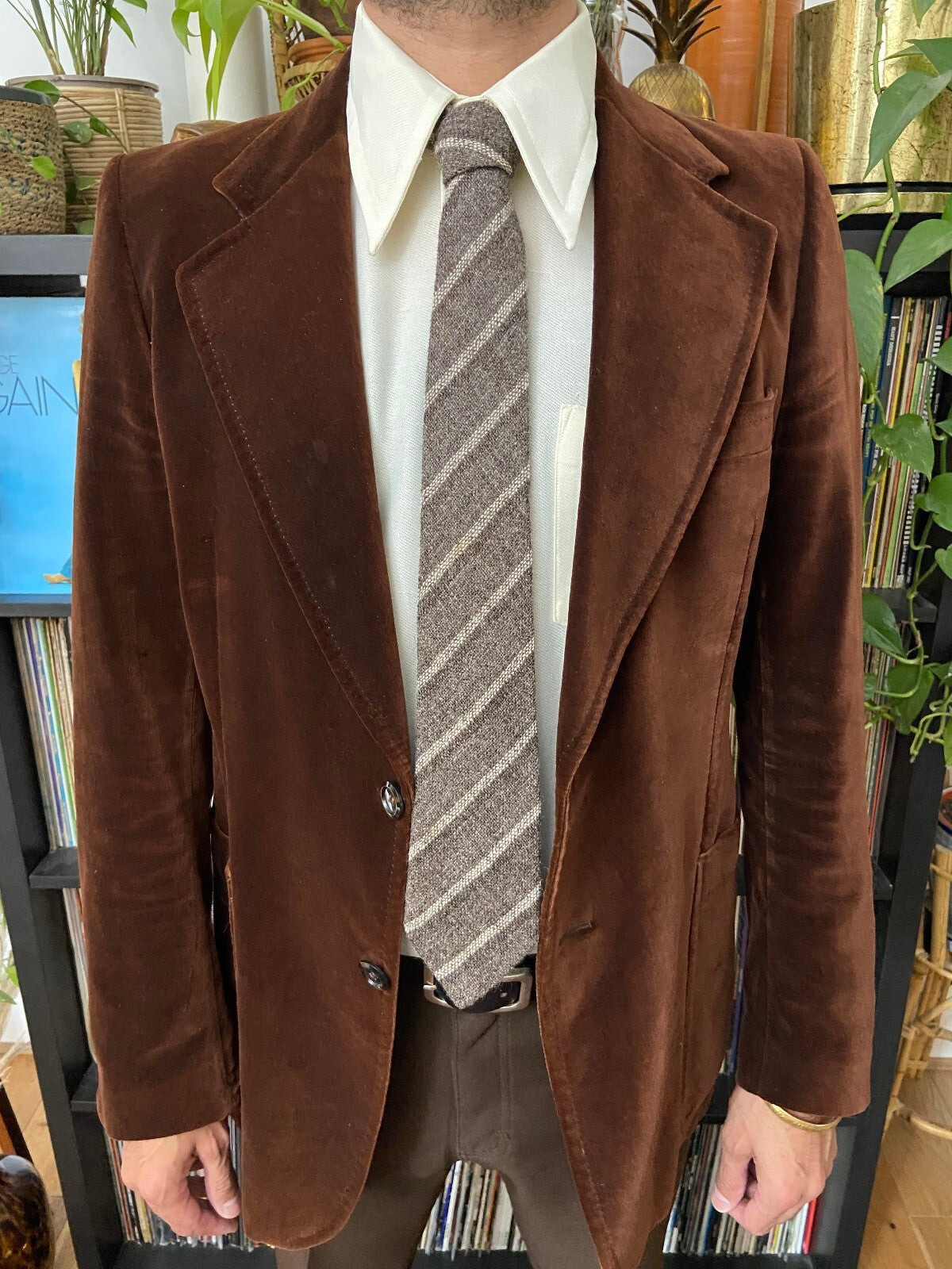Vintage Brown Jacob Wool Tie