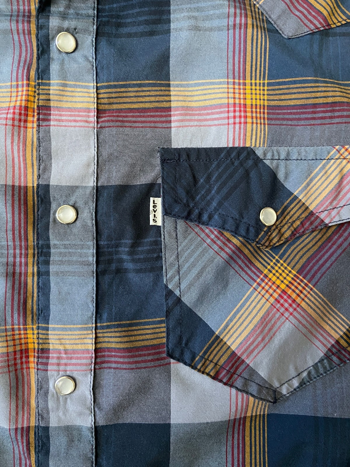 Vintage 90s Dusty Navy Levi's Western Shirt