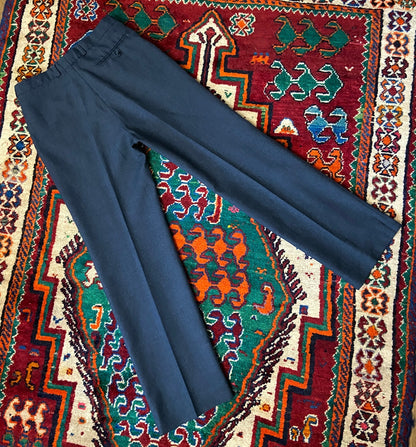 Vintage 1970s Dark Blue Dress Trousers W32 / L32