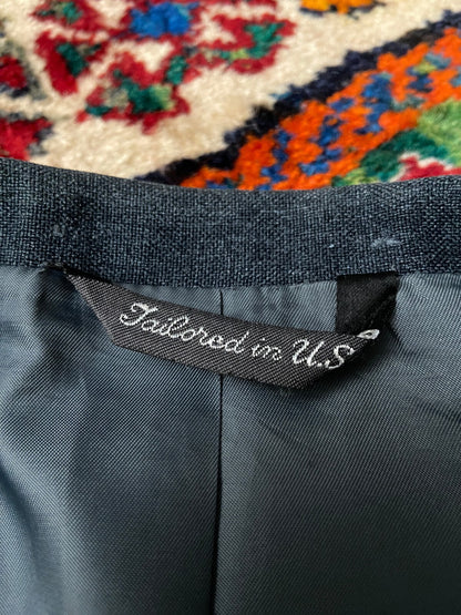 Vintage 1970s Grey Sports Blazer Jacket