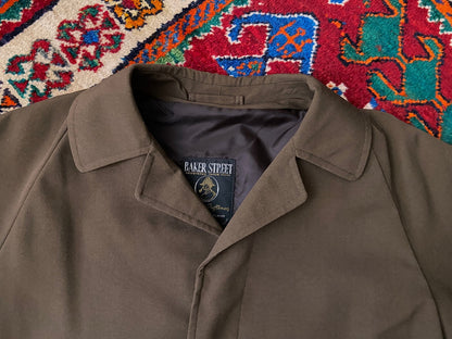 Vintage 1970s Chocolate Brown Baker Street Raincoat