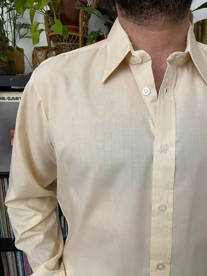 Vintage 1970s Italian Deadstock Beige Shirt
