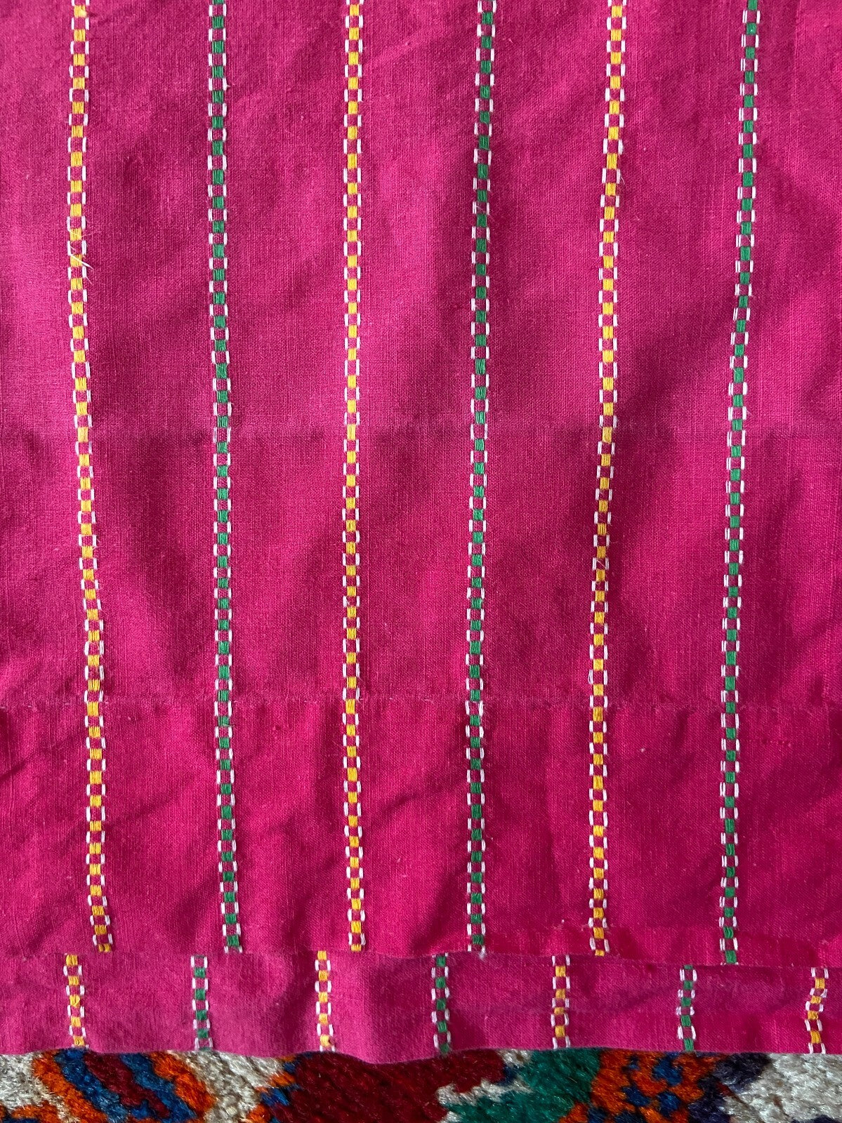 Vintage 1970s Raksha Indian Cotton Pink Maxi Dress