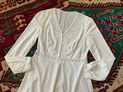 Vintage 1970s Button Up Night Dress