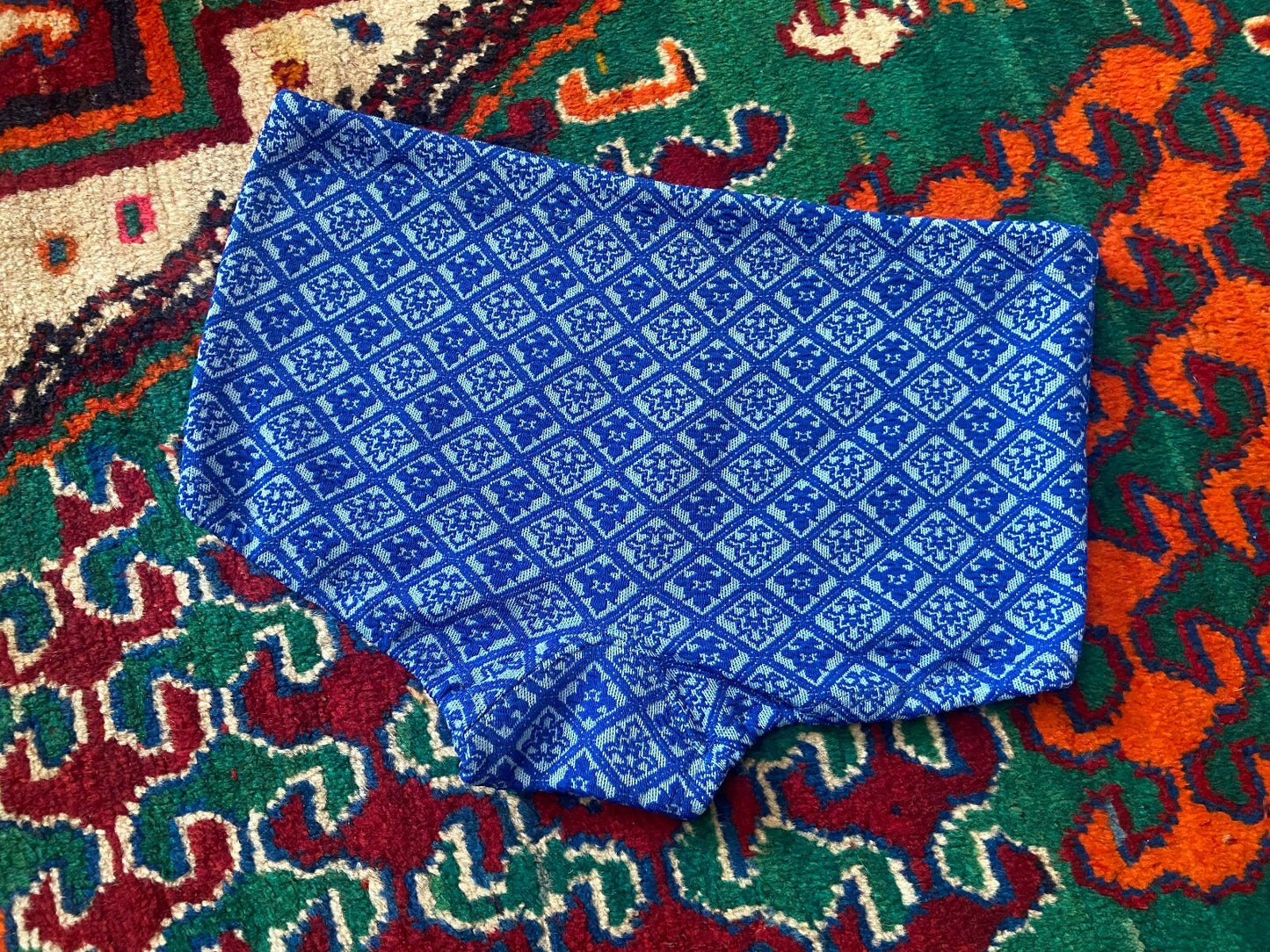 Vintage 1970s Blue Textured Swim Shorts