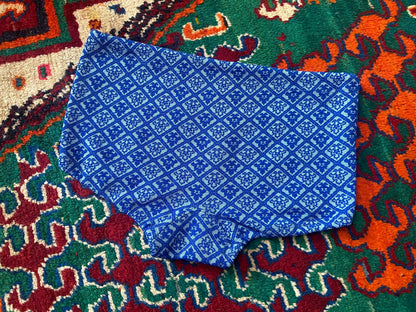 Vintage 1970s Blue Textured Swim Shorts