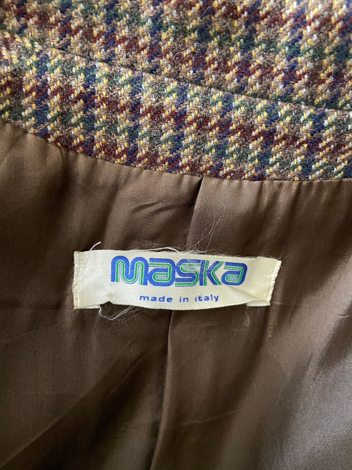 Vintage 1980s Double Breasted Brown Blazer
