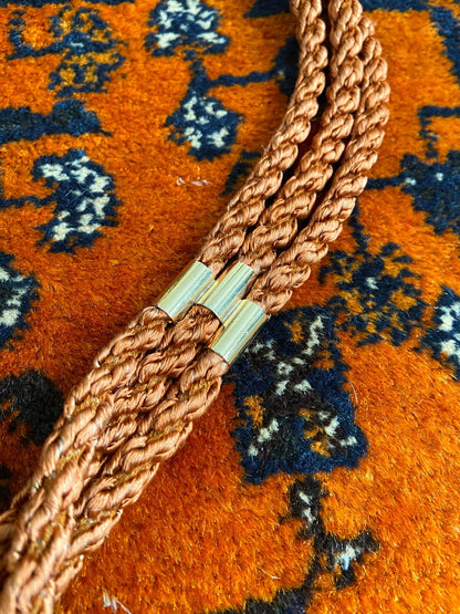 Vintage 1980s Brown Pierre Cardin Rope Belt