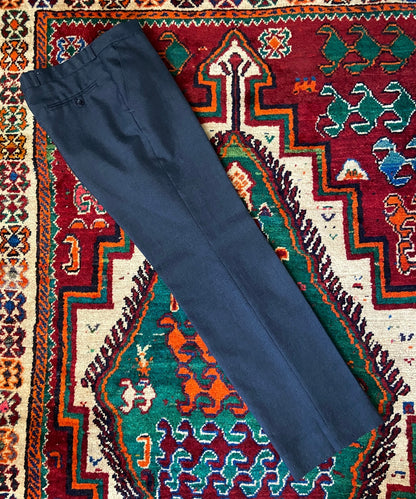 Vintage 1970s Dark Blue Dress Trousers W32 / L32