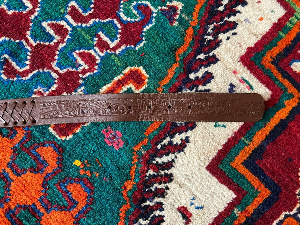 Vintage Western Buckle Embossed Eagle Belt