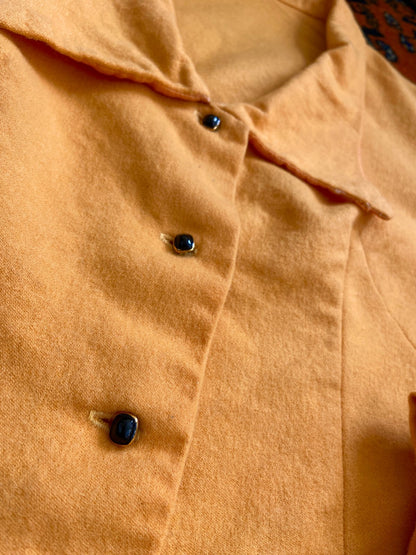 Vintage 1970s Does 1940s Apricot Cropped Jacket