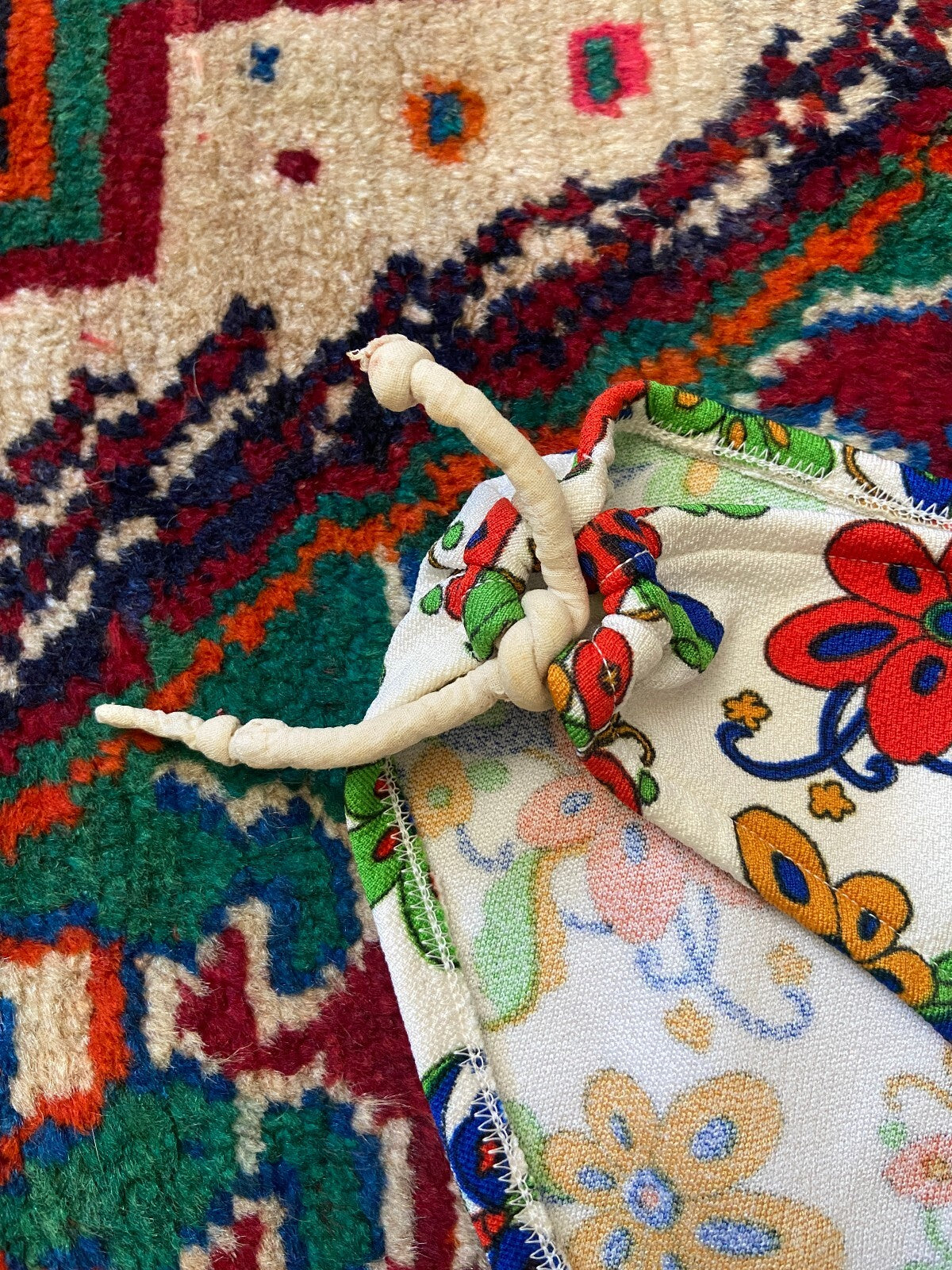 Vintage 1970s Cream Butterfly Bikini Bottoms