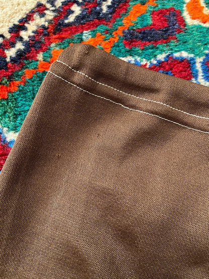 Vintage 1970s Brown & Tan Swim Shorts