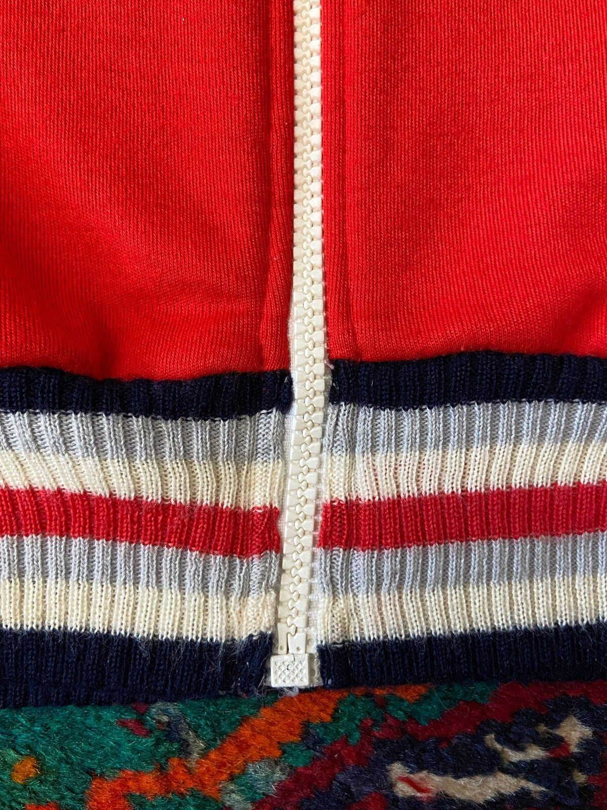 Vintage 1970s Red La Font Track Top