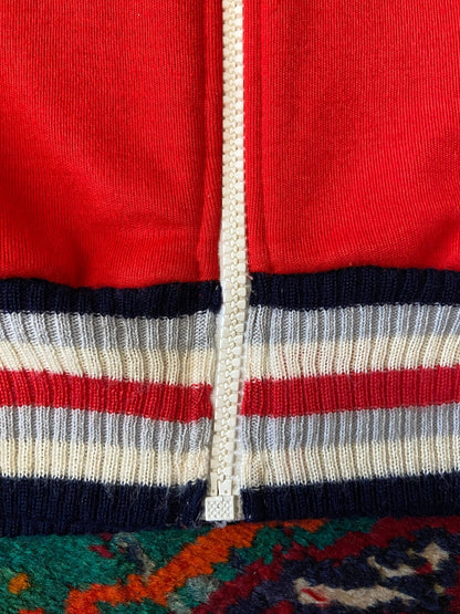 Vintage 1970s Red La Font Track Top