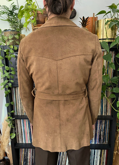 Vintage 1970s Belted Suede Jacket