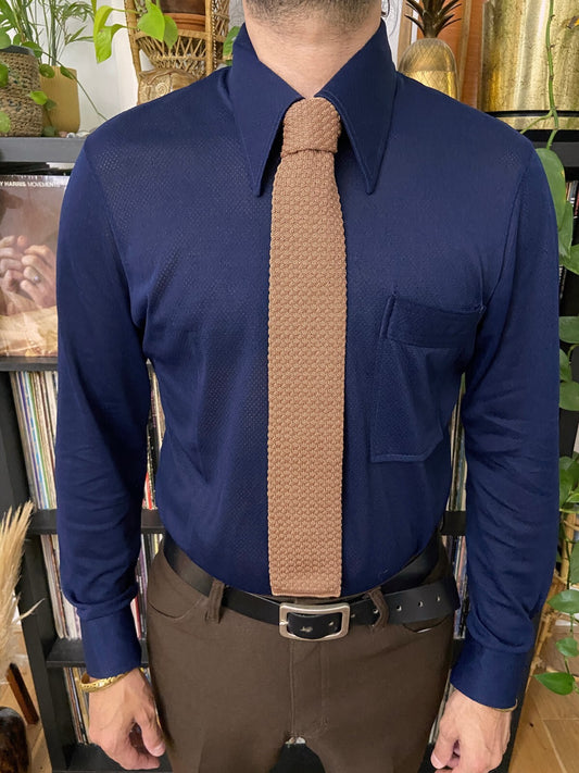 Vintage 1970s Tan Scottish Knit Tie