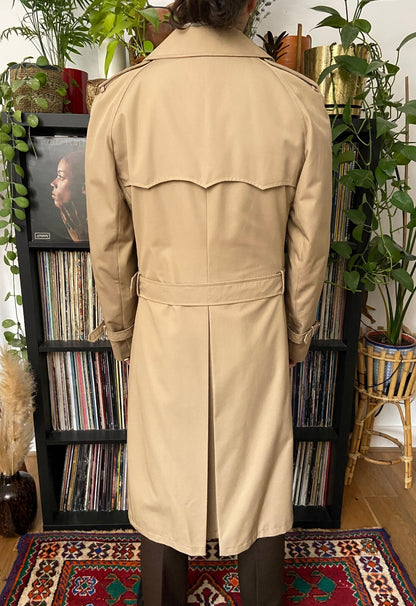 Vintage 1970s Beige Belted Raincoat
