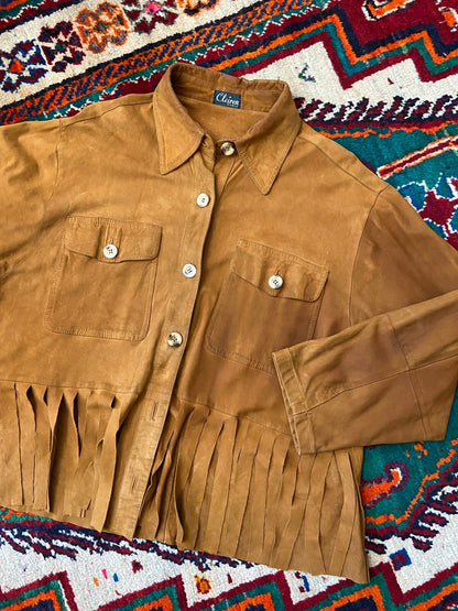 Vintage 1980s Tan Suede Lightweight Jacket