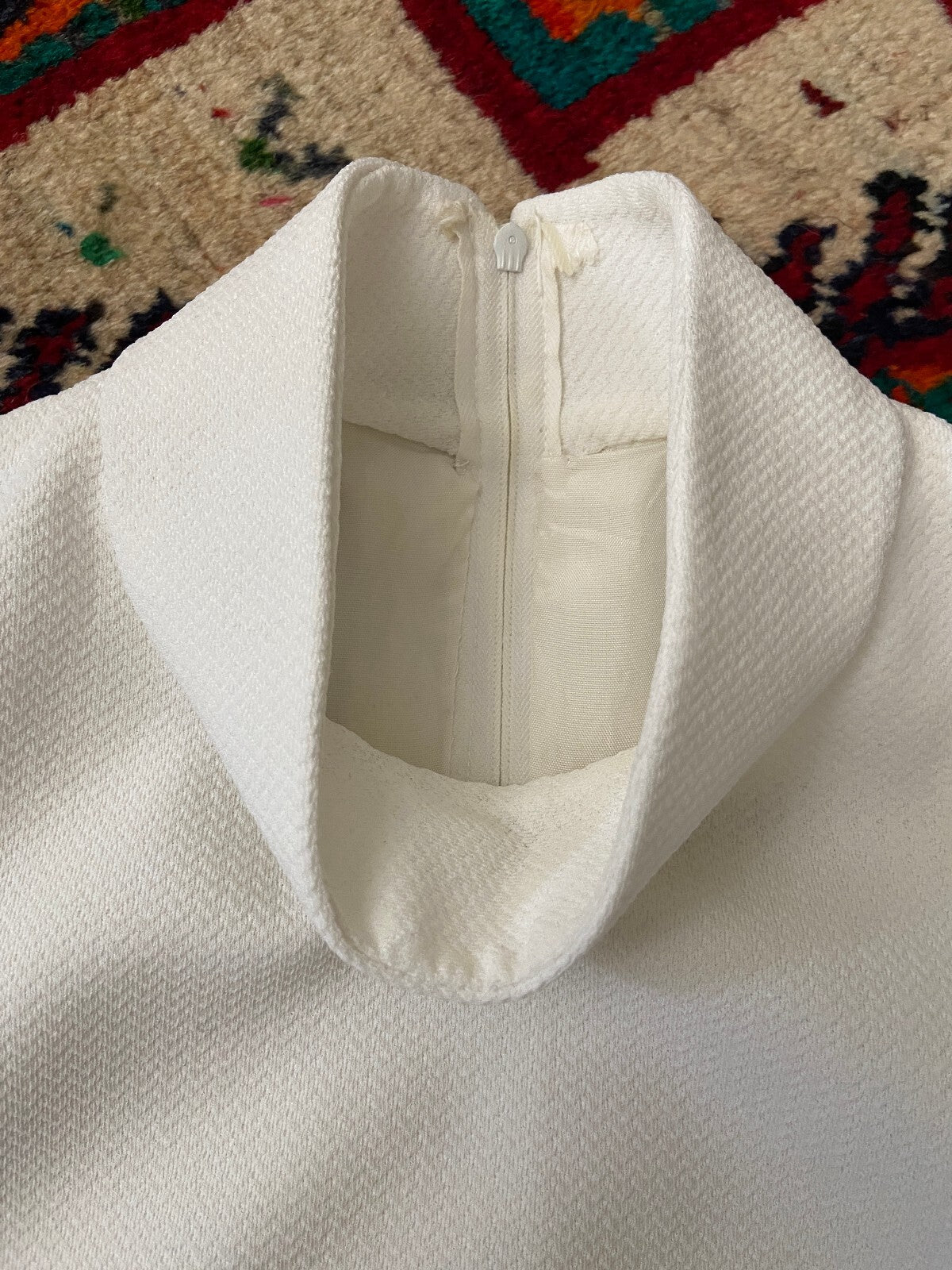 Vintage 1960s White Mini Tunic Dress