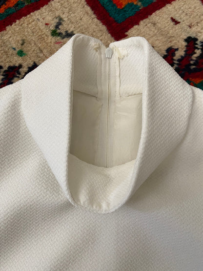 Vintage 1960s White Mini Tunic Dress