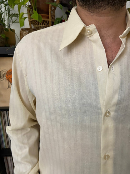 Vintage 1970s Beige Bulgarian Deadstock Shirt