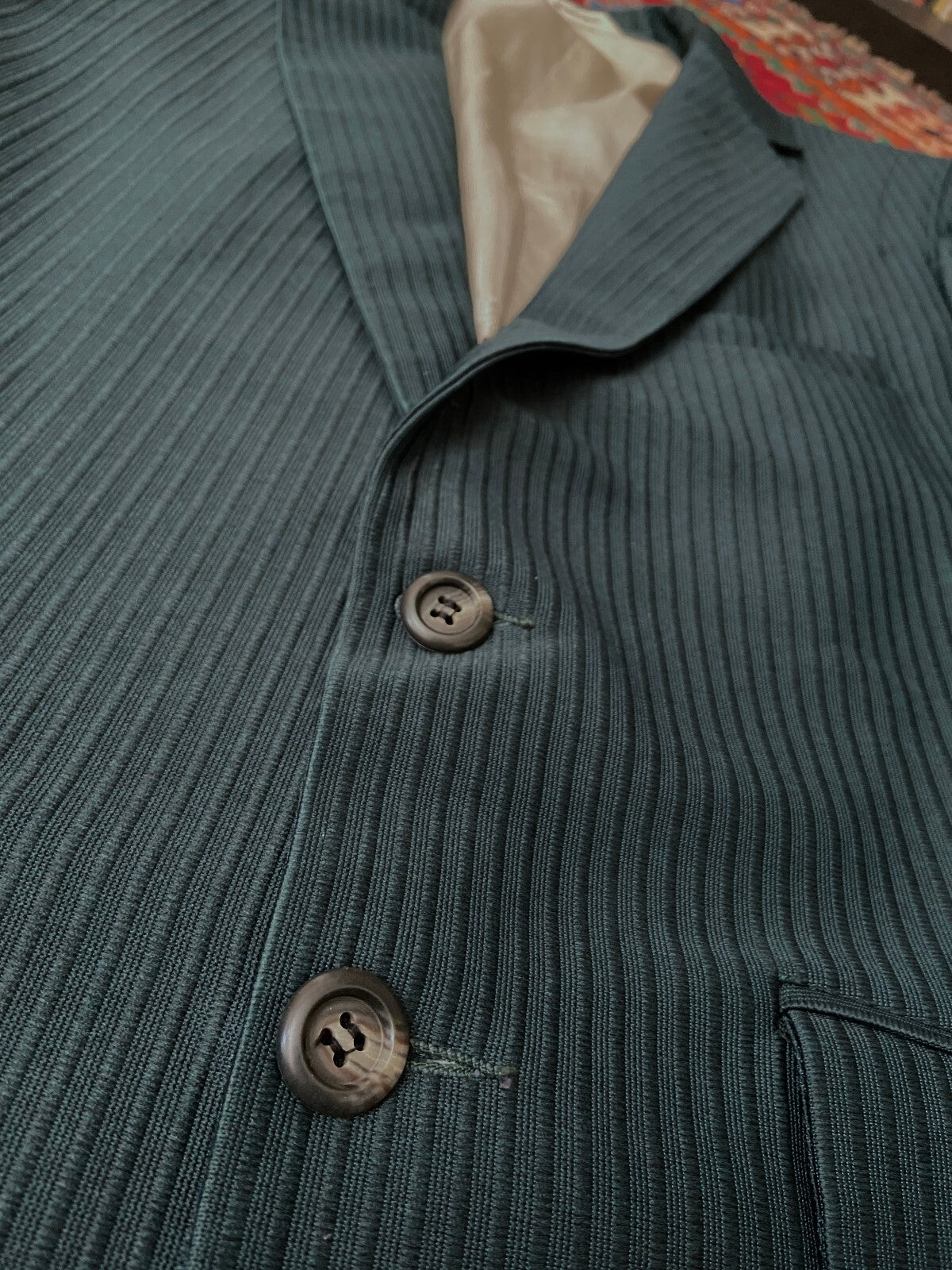 Vintage 1970s Forest Green Flared Leg 2-Piece Suit