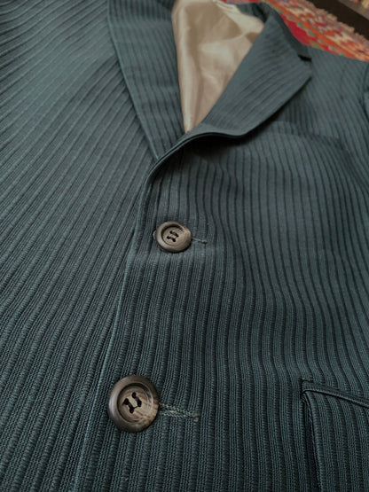 Vintage 1970s Forest Green Flared Leg 2-Piece Suit