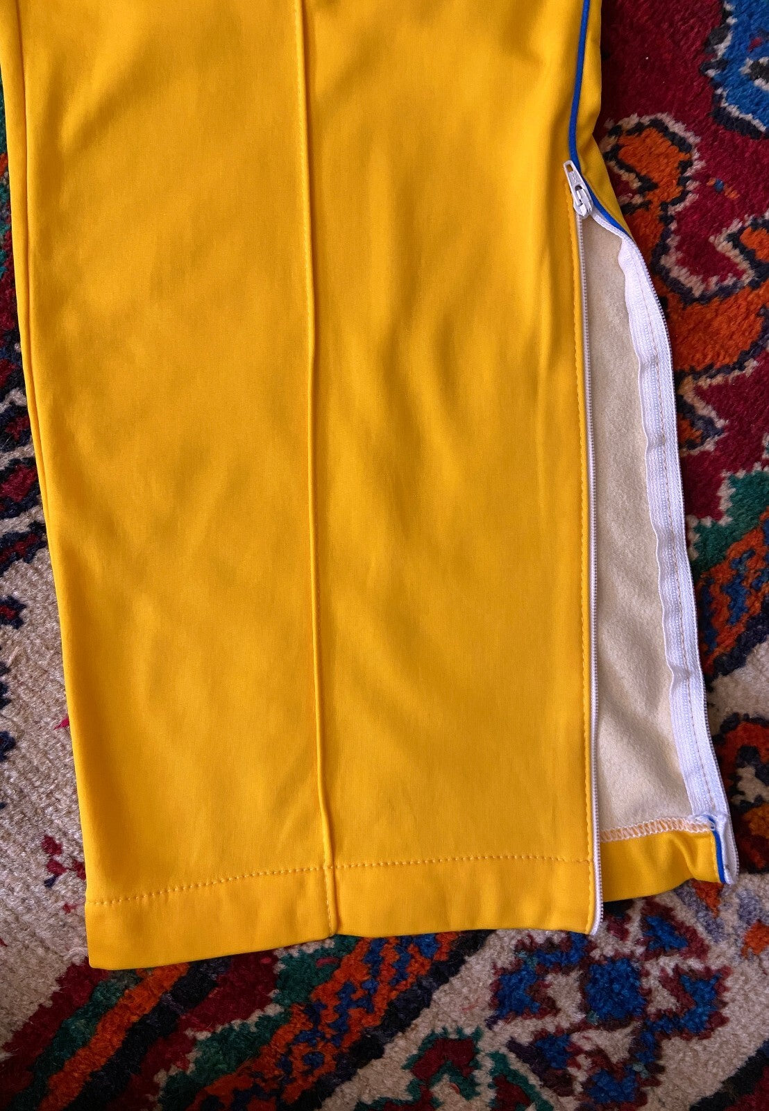 Vintage 1970s Yellow Track Bottoms