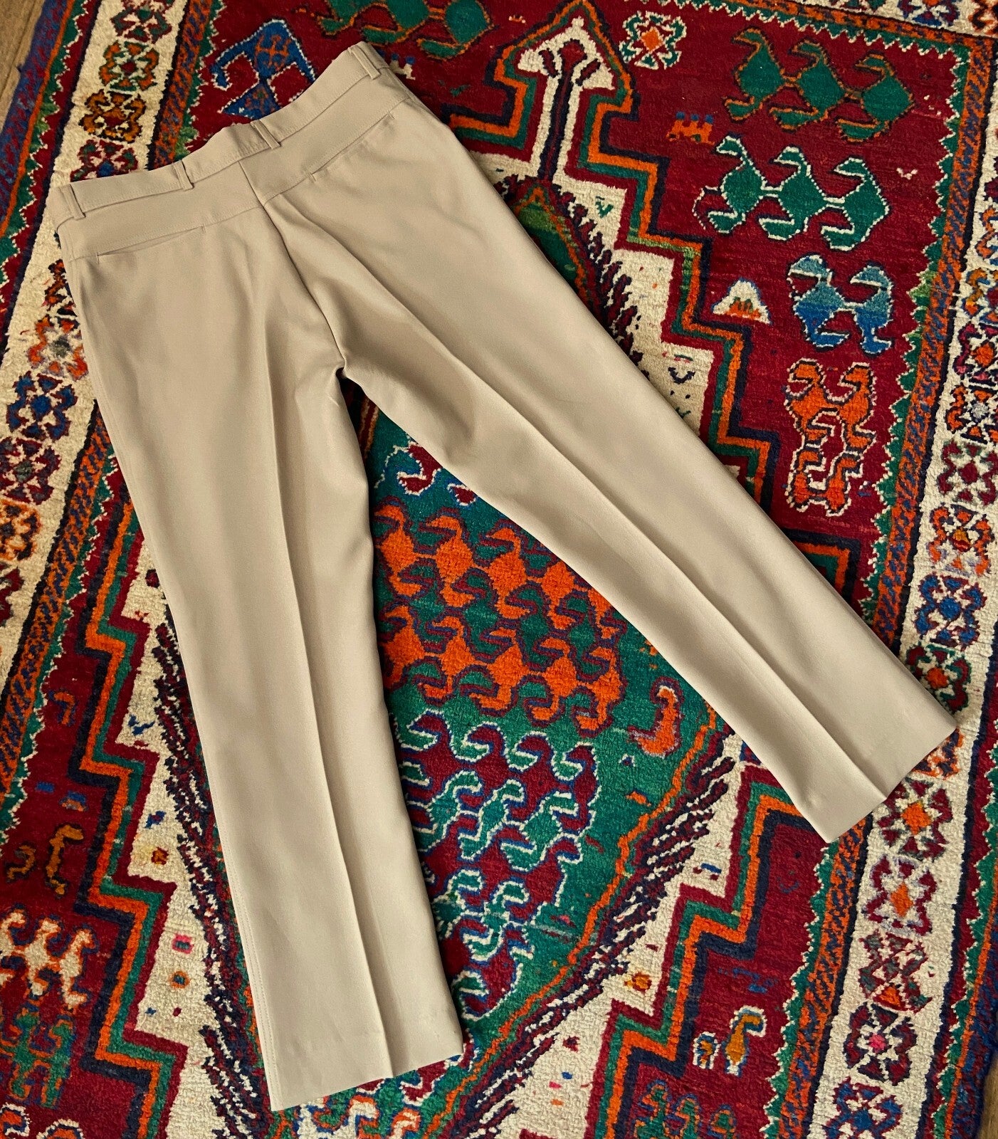 Vintage 1970s Beige C&A Trousers W36/L31